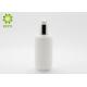 PET Plastic Shampoo Dispenser Bottles White Color 200ml With Silver Pump