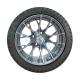 Golf Cart Machined Gunmetal 14 inch Rims with Street Tire, Alloy Wheel and Tire Combo for Golf Car