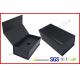 Black High End Embossed Paper Boxes Magnetic E-Cigar Packaging