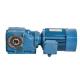 K Series Helical Gear Spiral Bevel Gearmotor Reducer With Electric Motor