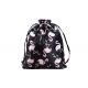 Promotional Drawstring Makeup Pouch / Cosmetic Toiletry Bag Beauty With Satin Printed