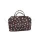 Easy Carry Brown Travel Cosmetic Bags Dot Printing OEM / ODM Acceptable  