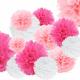 Outdoor Paper Flower Decorations / 25cm Tissue Paper Hanging Wedding Decorations