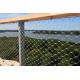 Semi Transparent Rope Net Fence Lightweight 316 Stainless Steel Mesh