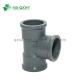 PVC Pipe Fitting NBR5648 PVC Equal Tee for 45deg Angle Female Connection