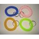 Wrist coil key chain ring holder flexible expandable stretchy coil wrist band w/key ring