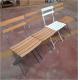 Outdoor garden restaurant furniture steel folding chair X shape wood slat chair