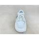 Women white sneakers with thick soled and breathable mesh upper genuine leather