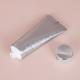 Silver 100ml Diameter Refillable Plastic Squeeze Cream Tubes With Silver Flip Top Cap