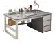 Simple Modern Office Furniture Iron Wood Bedroom Workbench Desk for in Home Offic