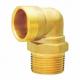 High Temperature Brass 90 Degree Elbow , Copper Pipe Male Connector