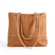 Brown Orange Women'S Genuine Leather Tote Handbags For Work