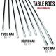 Silver Chromed Solid 5 / 8 Inch Steel Rods For Standard Foosball Tables