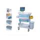 Tablet Mobile Medical Trolley With Drawers Hospital Plastic Anesthesia Trolley With Storage Box