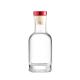 100ml 200ml Clear Round Shape Liquor Gin Vodka Bottle with Super Flint Glass Body Material