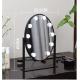 Professional Cosmetic Led MakeUp Mirror With Round Border 10 LED Bulbs