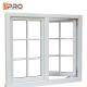 Residential Push Out Casement Windows / Aluminium Pivoting Window With Grid Design white aluminium windows