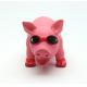 Wholesale latex pig dog toy classic dog toy with squeaky sound cool with sunglasses