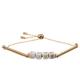 White Love Letter Beads Chain Link Bracelet Adjustable With Metal Tube