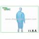 PP Nonwoven Blue/Green Disposable Lab Coat With Zip For Protect Body And Prevent Pollution