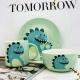 Cartoon Dinosaur Ceramic Tableware Set Children'S Home Breakfast Plate Milk Mug Water Cup