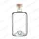 Whisky Clear Glass Liquor Bottle 350ml 500ml Custom Size Accepted for Spirit Vodka