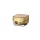 Plastic Gold Cosmetic Cream Jar , 15g 30g 50g Acrylic Square Cream Jar