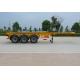 40 Feet Container Carrying Flat Bed Semi Trailer With 28ton JOST Landing Leg