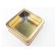 115cm Gold Color Square Storage Tin Box Set Chocolate Packing With Clear Window