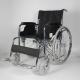 Robust Double Crossbar Folding Steel Wheelchair Black Customizable