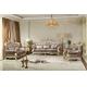 Bright Genuine leather Sofa set Luxury Living room Furniture European style by Joyful Ever