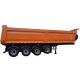 4 Axles Bulk Cargo Tipper Truck Trailer Heavy Duty U Shape 40 Ton