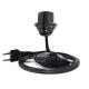 Adjustable EU Plug E26 Bulb Holder Cable with Rotary Dimmer Switch for Home Lighting, 250V 4A CE Certified (black)