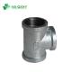 Round Head Code 90 Degree Steel Malleable Pipe Fittings Tee T Type Hot DIP Fitting