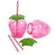 Custom Plastic Cute Milk Tea Cup Portable Juice Bottle With Lid