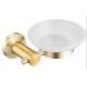 Soap Dish 83002 - Brushed golden color &Round &stainless steel 304