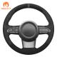 Gray Thread Athsuede Steering Wheel Cover for Toyota Yaris Asia 2020-2024 Perfect Fit