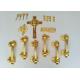 Multi Pattern Plastic Coffin Handles Sets With Pale Gold Color African Style