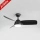 Noiseless Energy Saving DC Motor 3 Colors Change Led Ceiling Fan Light For Bedroom