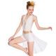 Lyrical Costume Half Skirt Biketard Halter Neck Dance Dress Performance Competitions Wear