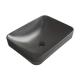 Countertop Black Ceramic Basins Rectangle Shape for Washroom