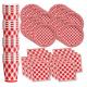 Red Gingham Compostable Party Supplies