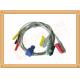 0.6m ECG Patient Cable Lead Wires Copper Conductor Material , Din Style