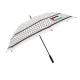 White Promotion Golf Umbrellas , Long Shaft Golf Umbrella Full Silk Screen Print