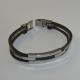 Factory Direct Stainless Steel High Quality Silicone Bracelet Bangle LBI140