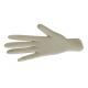 Disposable Rubber Nitrile Coated Gloves White Color Beaded Cuff 245mm Length