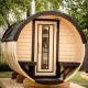 Easy To Install Red Cedar Barrel Sauna Outdoor For 8 Person