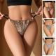 Sexy Womens Underwear G String Leopard Girls Low Waist Panties Slutty Thin Shine Belt Adjustable