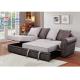 Luxury Beauty Living Room Furniture Double Color Combination Upholstery Leather Bed Sofa Bed With Storage