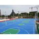 Rubber Basketball Sport Court Flooring Synthetic Materials Eco - Friendly ITF Certificated